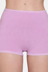 Zivame Medium Rise Full Coverage Boyshorts - Violet Tulle — thumbnail 4